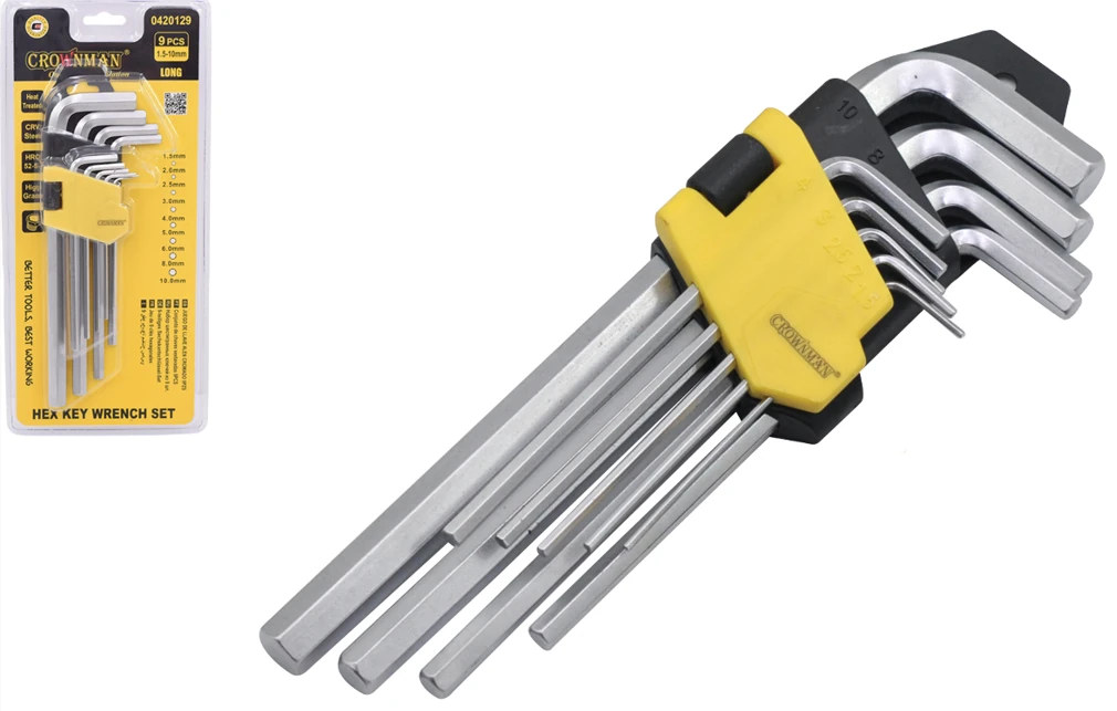 Alyan Anahtar Takımı Altı Köşe Baş 1.5-10mm 9 Parç