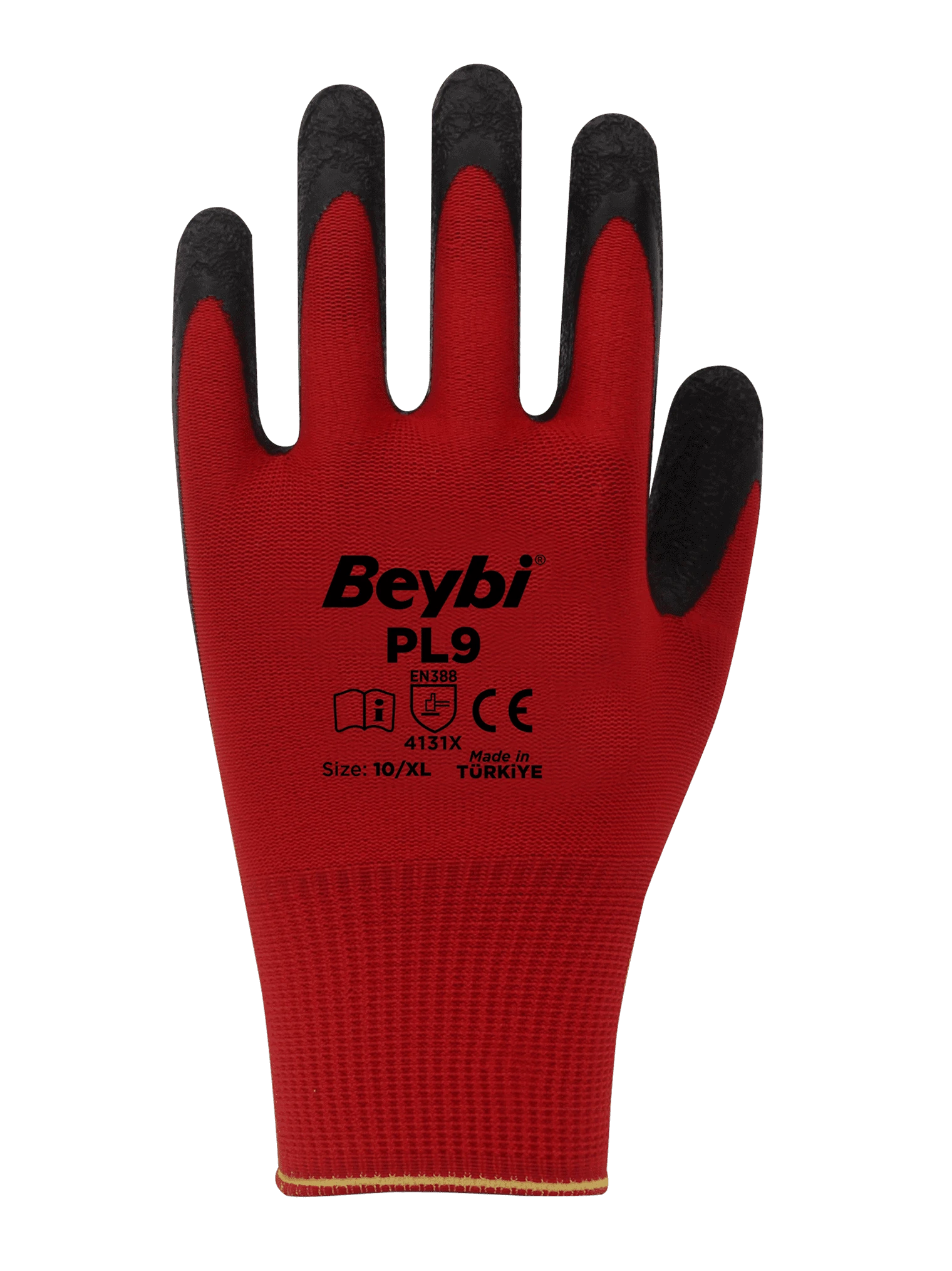 Lateks Eldiven Kırmızı-siyah No: 10