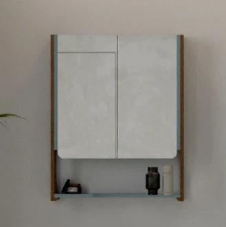 Banyo Dolabı Üst  Solid Buz Mavisi 80 cm