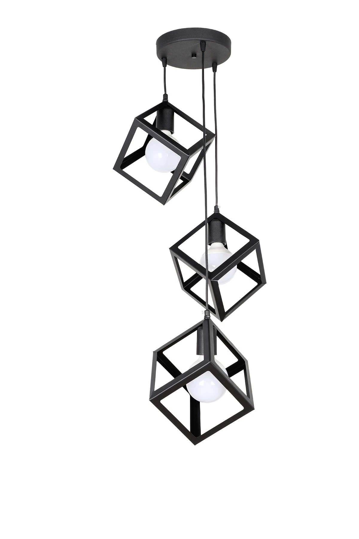 Magnezya Avize 3'lü Siyah