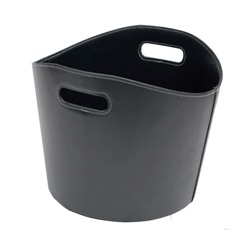 Çok Amaçlı Sepet Deri Siyah  39cm