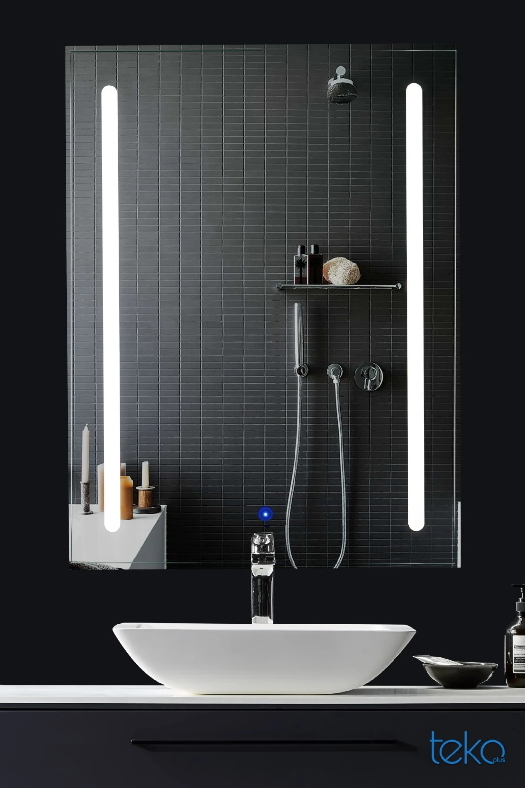 Led Ayna 80*60cm  Yatay