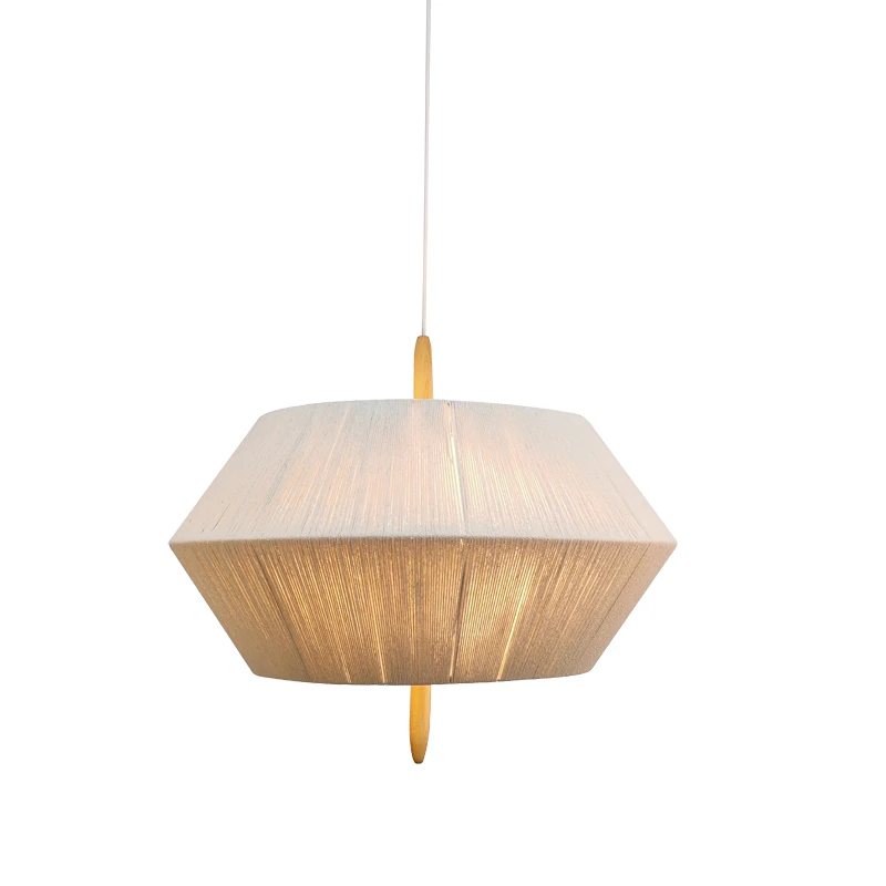 Avize Sarkıt Tekli Ahşap Detaylı Natural Ø60cm