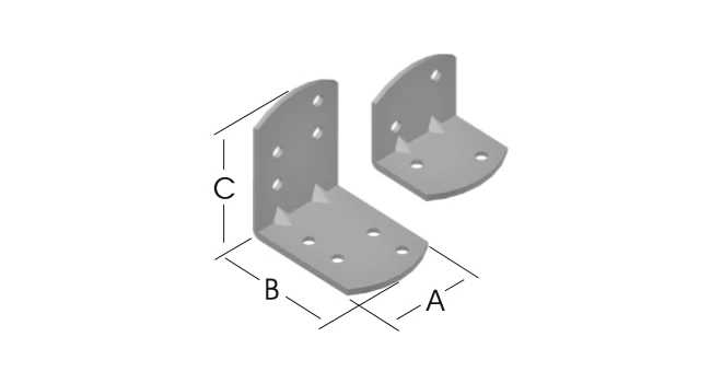 Yuvarlak Başlı Köşebent 90° 30*55*55mm