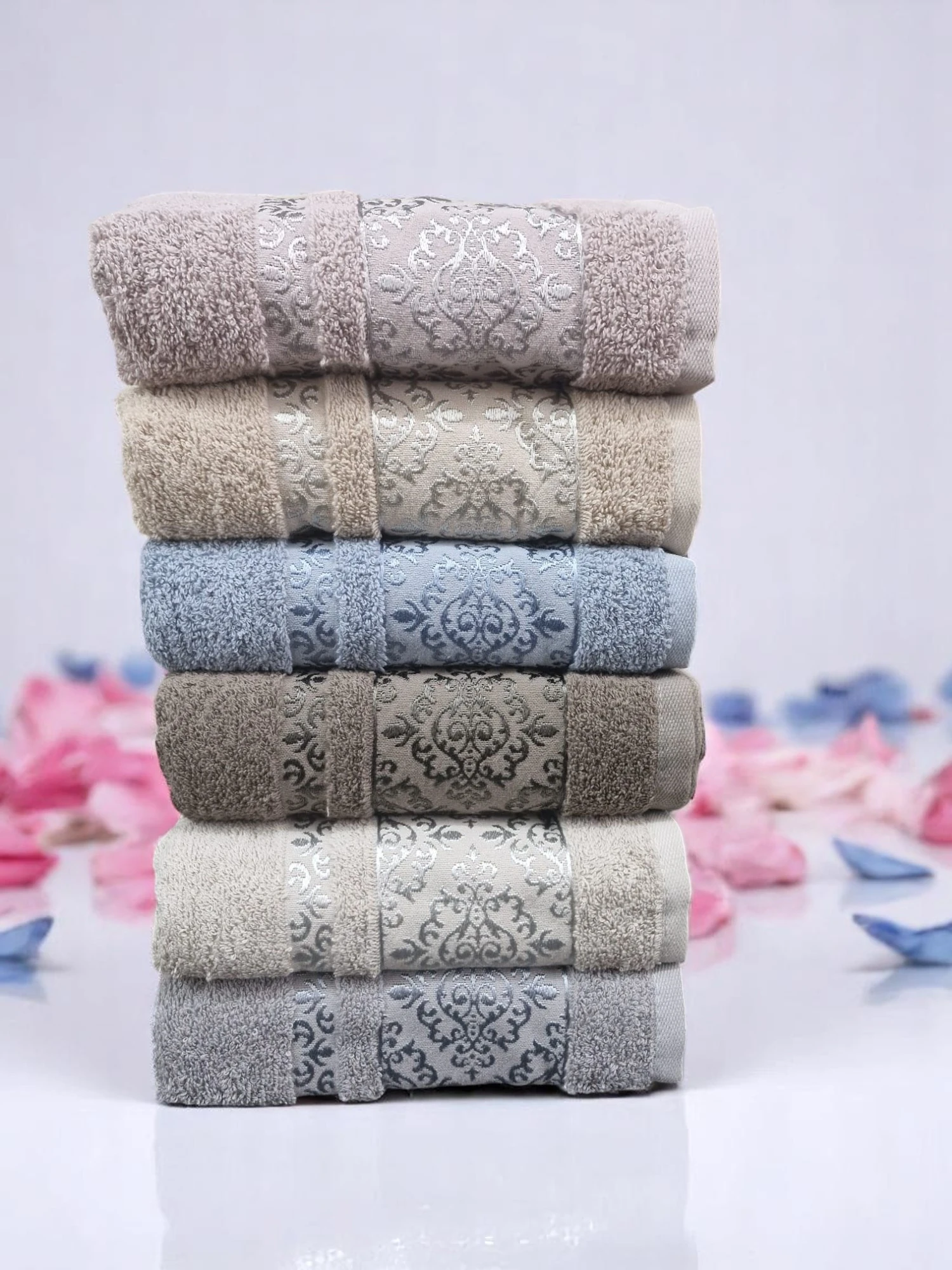 El Ve Yüz Havlusu Dora 6'lı 50X90cm