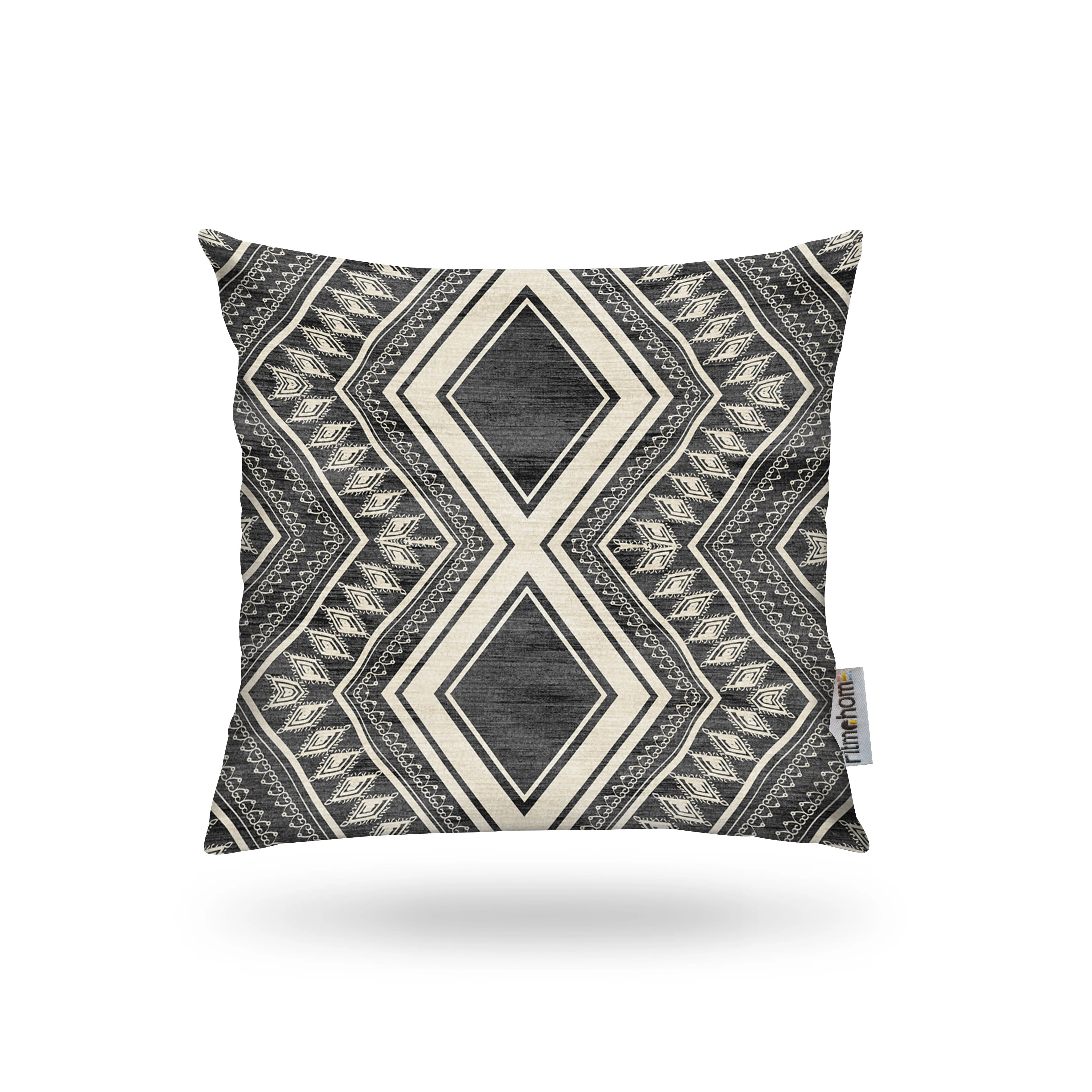 Kırlent Kılıfı Etn Desen Beyaz-Siyah 43x43cm