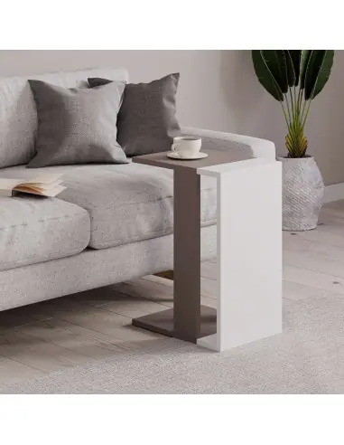 Side Table Zetti Light Mocha-White 57*40*30cm