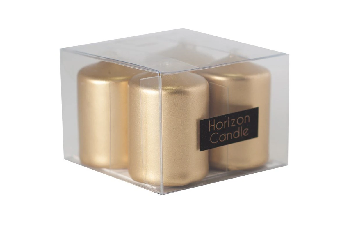 Mum Kısa Bar 3x5cm 4'lü Varaklı Altın