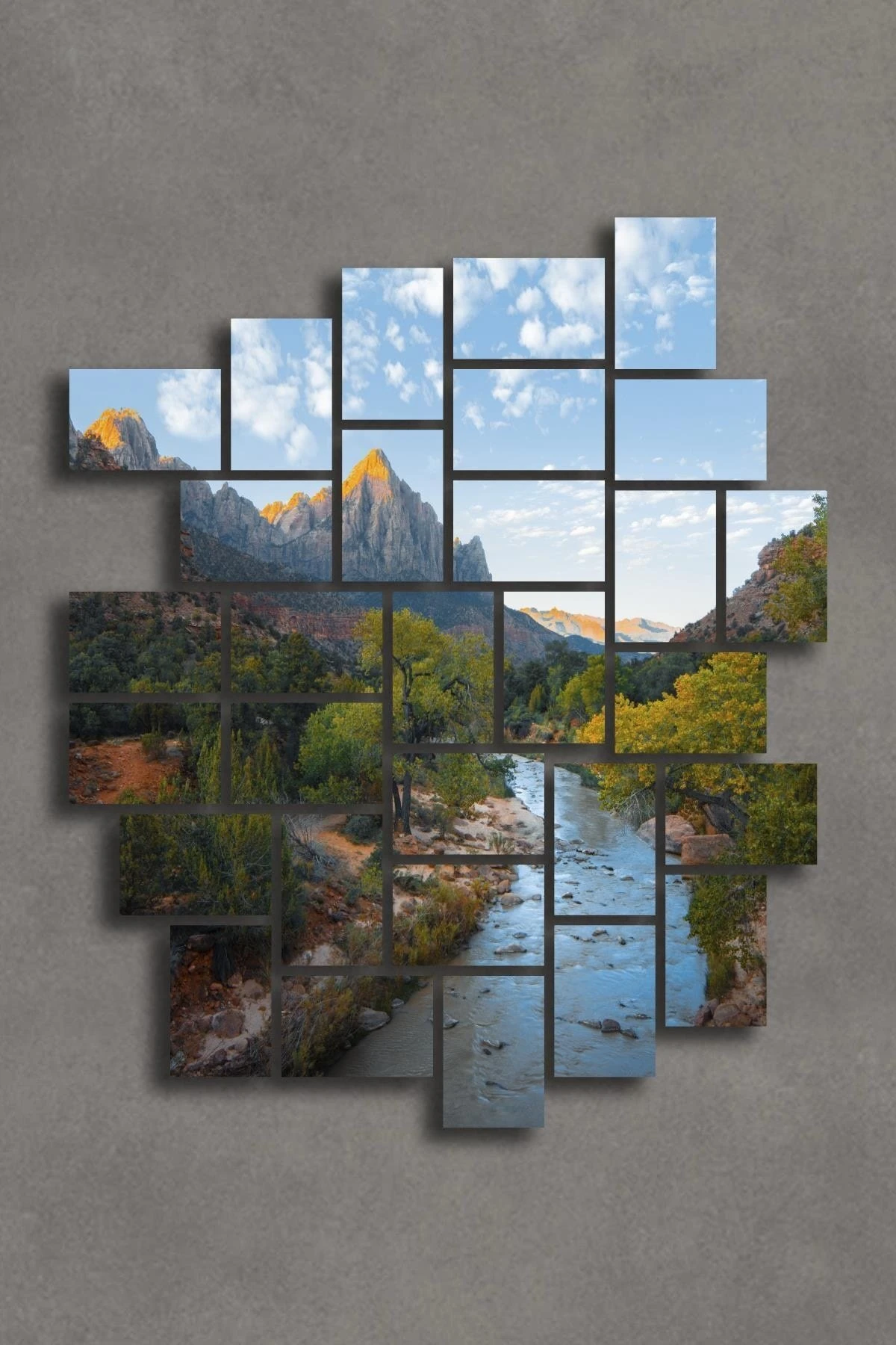 Tablo Puzzle 30 Parça Göl ve Dağ 90x75cm Bantlı