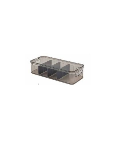 Mutfak Organizer Bölmeli Füme 38x16x9cm