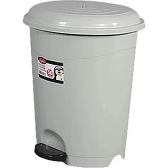 Pedallı Çöp Kovası No 4 Gri 22 Lt