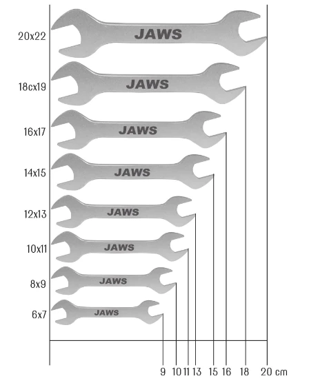 Jaws Açık Ağız Anahtar Seti 8li
