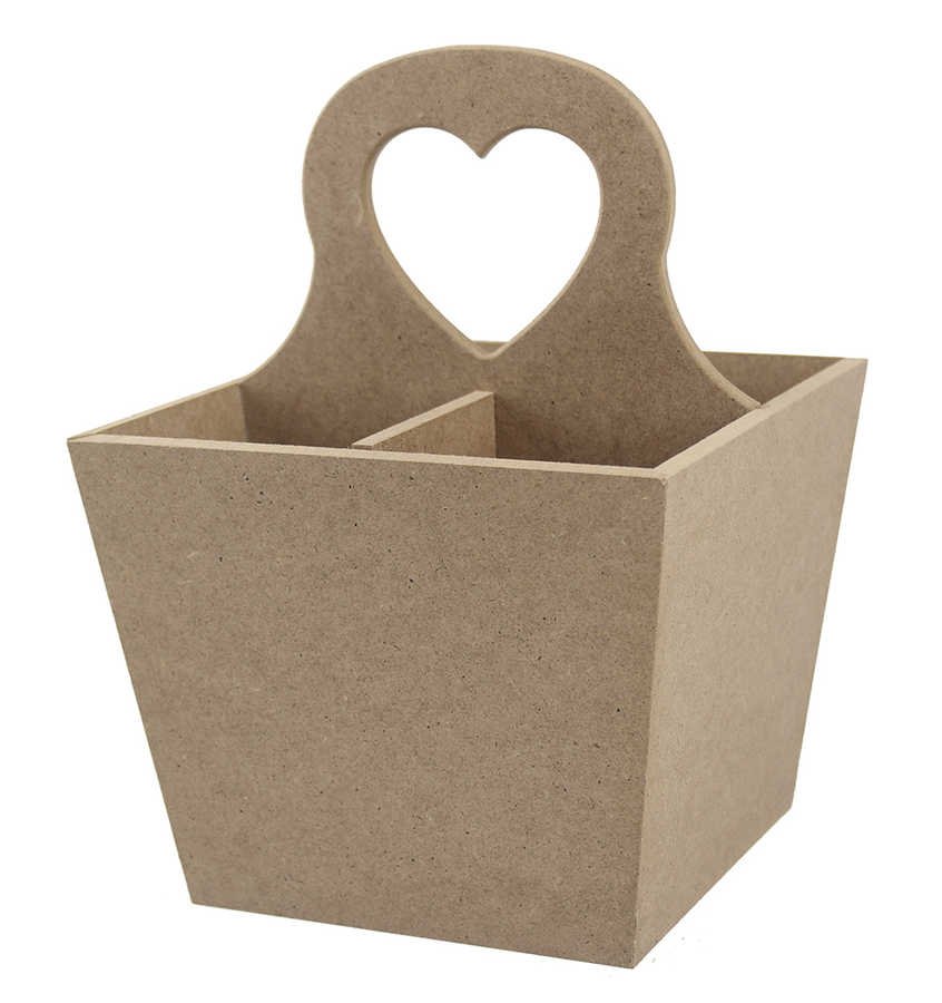 Ahşap Kalpli Kaşıklık 18*22*18cm