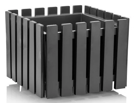 Akasya Çit Kare Saksı 13Lt Antrasit