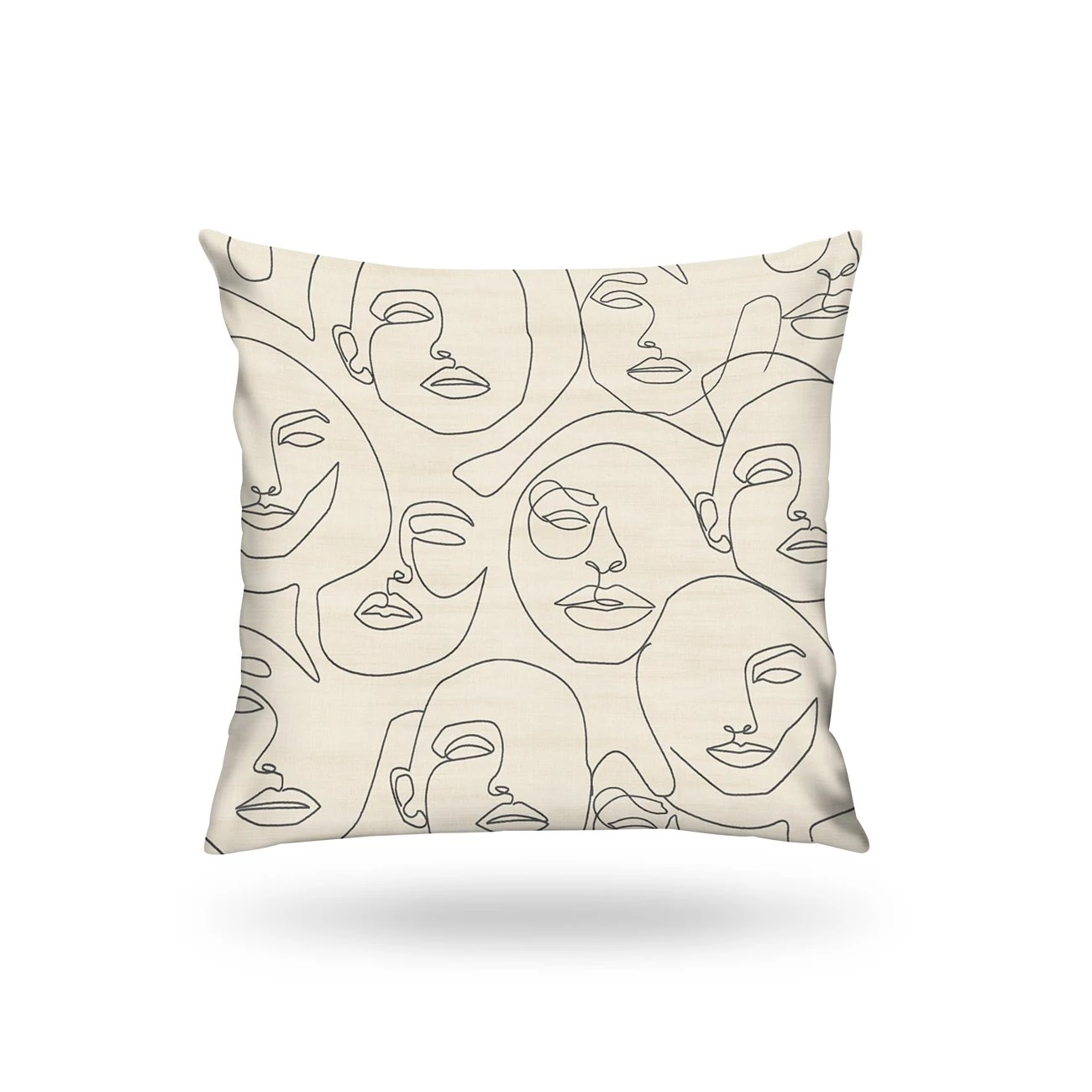 Kırlent Kılıfı Etn Desen Krem-Siyah 43x43cm