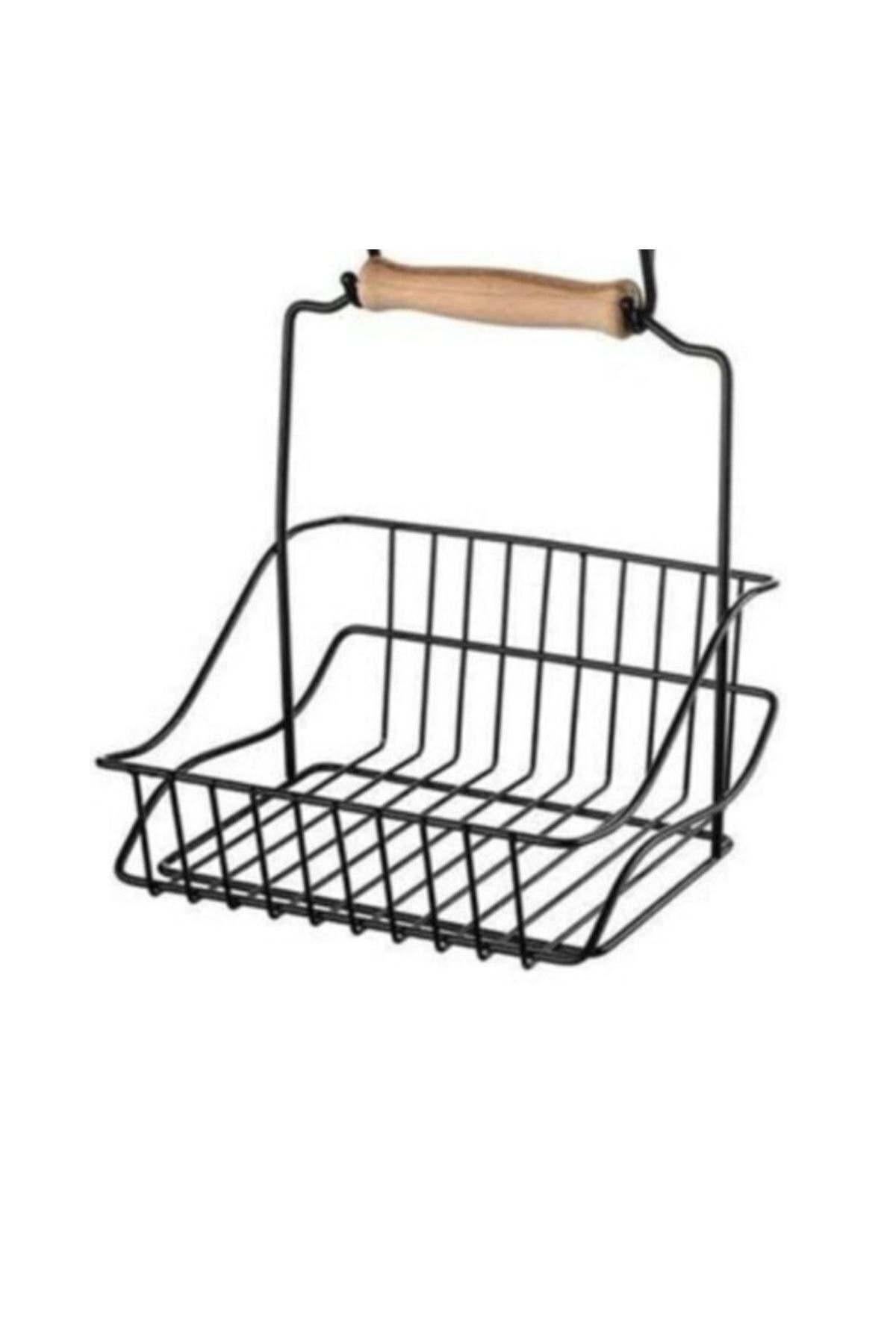 Ferforje Askı 53cm+Sepet 19x24cm+askı kancası 6'lı