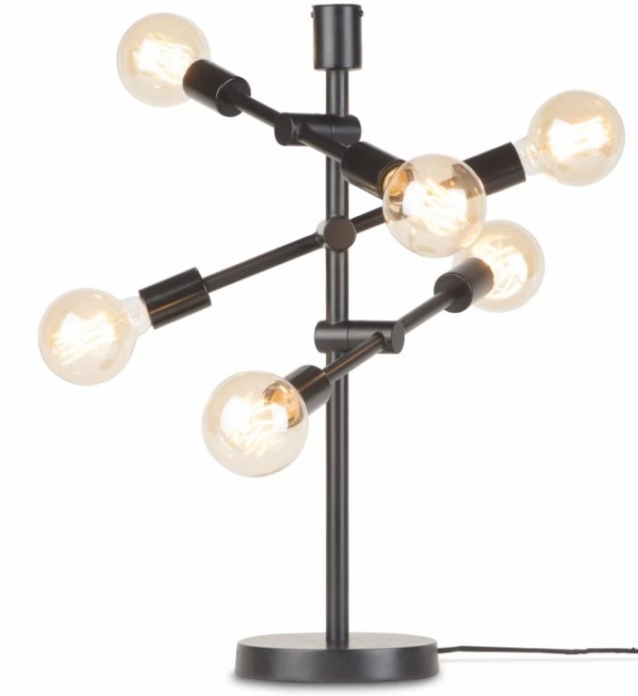 Nashville Table Lamp Iron Adjustable Black