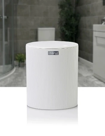 Çöp Kovası Mina Yuvarlak Beyaz