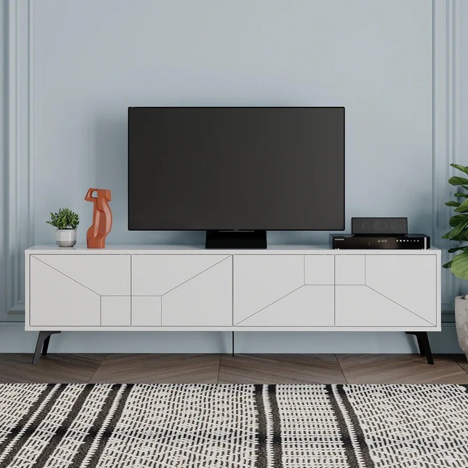 TV Sehpası Dune Beyaz 180*29,6*50cm