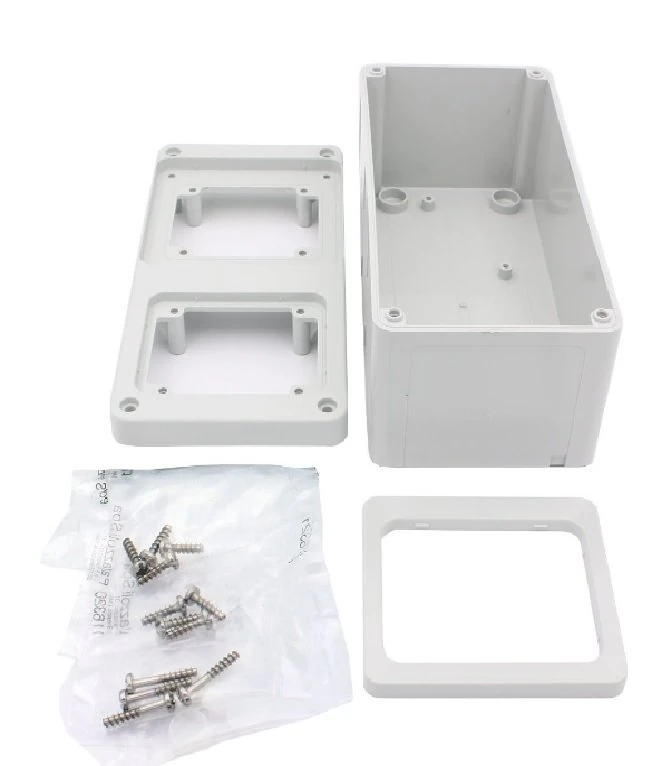 WP ikili Boş Priz Kutusu Şeffaf IP55