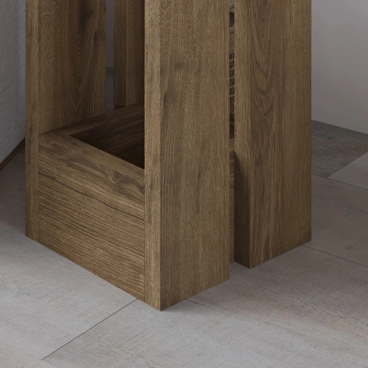 Yan Sehpa Tasos Açık Ahşap 50*30*30cm