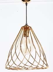 Tela Teklı Sarkıt Avize Bakır