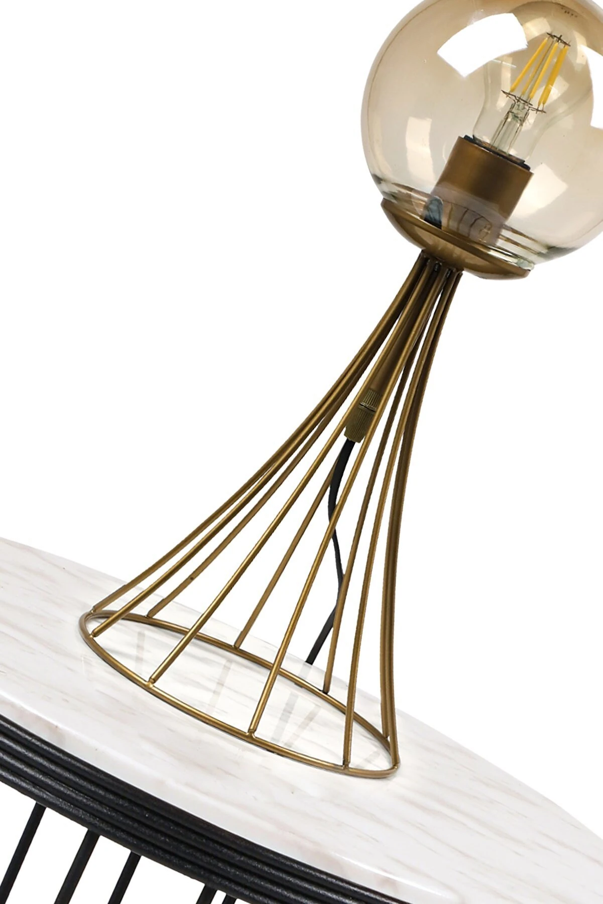 Masa Lambası Lapis Eskitme-Bal Cam