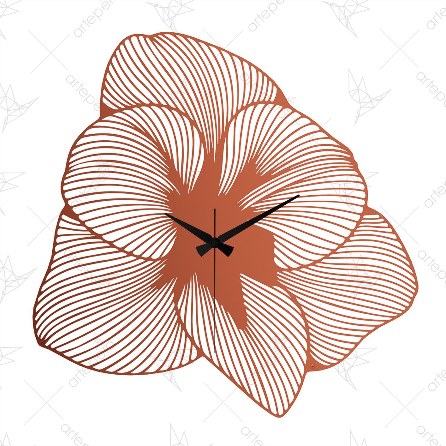 Azalea Metal Duvar Saati Bakır 49*49cm