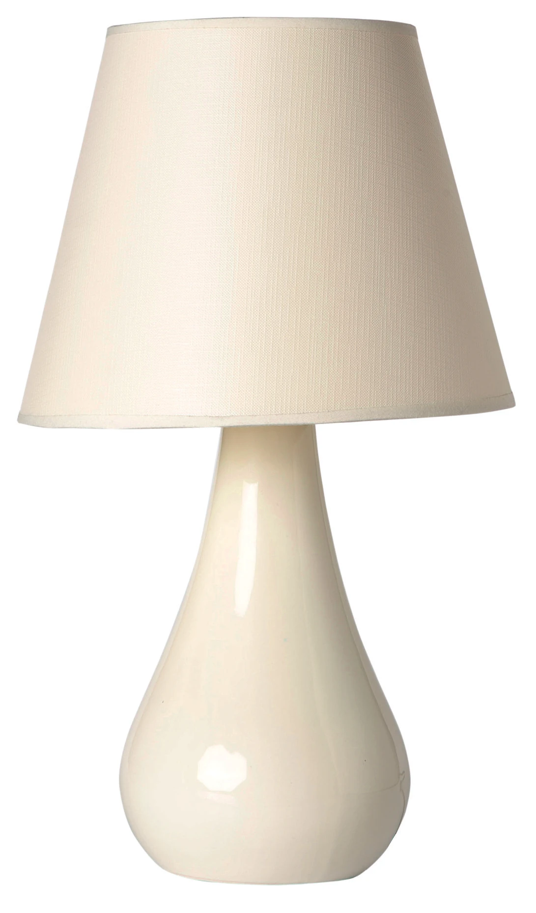 Damla Büyük Seramik Abajur Krem