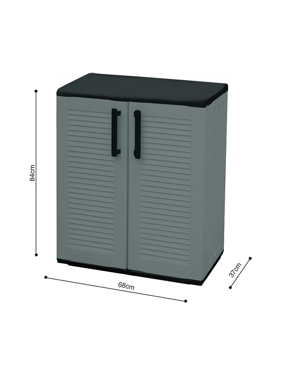 EASY Kısa Dolap Pls. 3 Raflı Antrasit 68x37x84cm