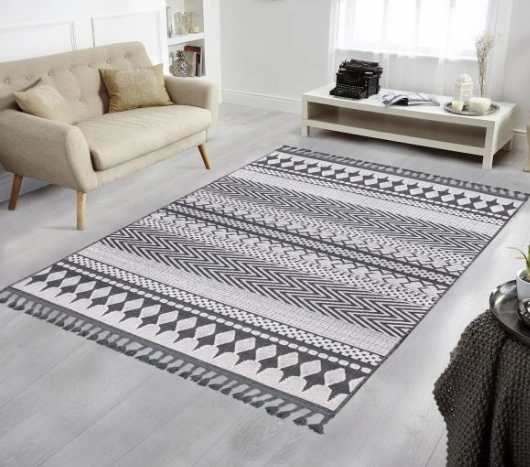 Las Monte Dokuma Modern Halı Gri Bej 120x170