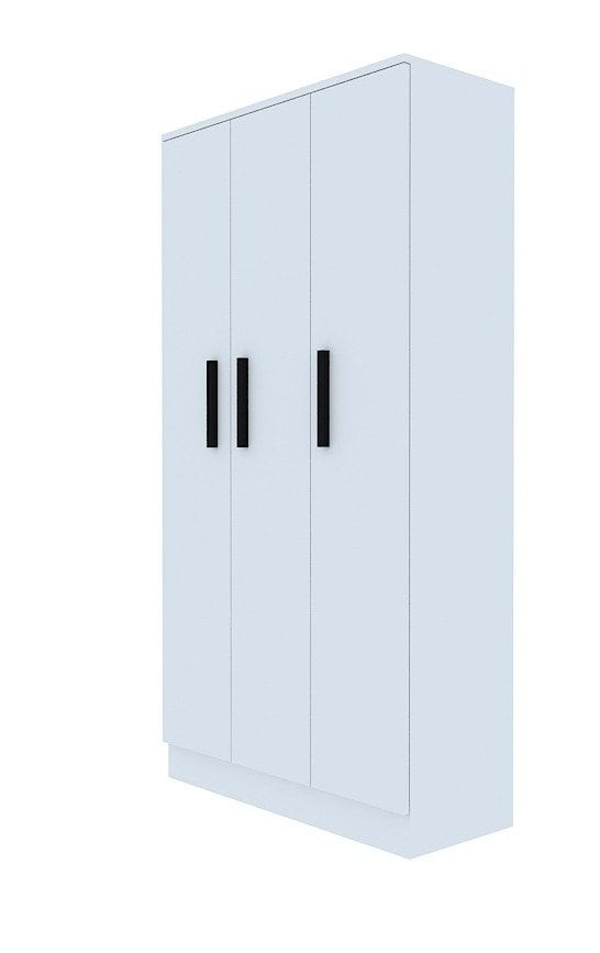 Kıyafet Dolabı 3 Kapaklı  Beyaz 90*170*37cm