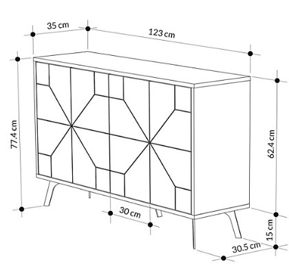 Konsol Masa Dune Beyaz 123*77*35cm