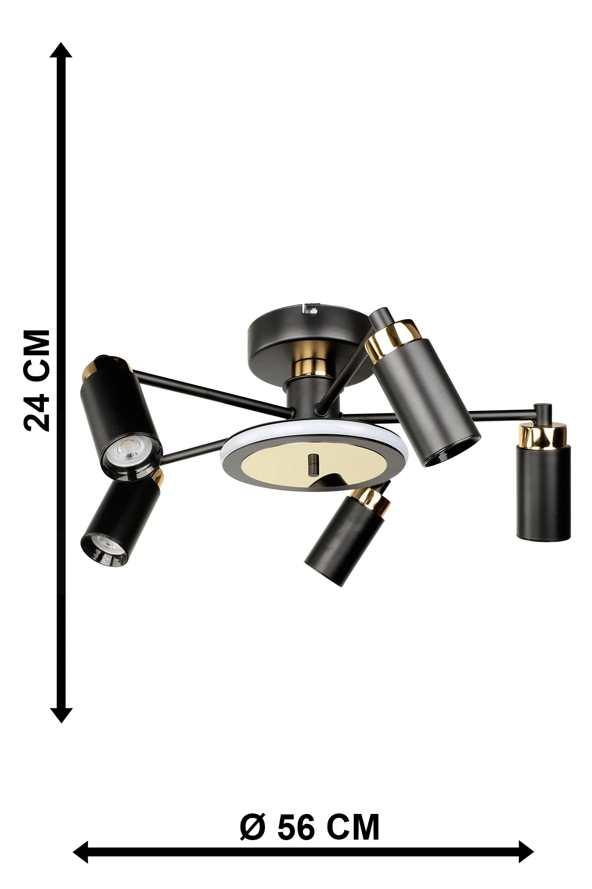 Linz Avize 5'li Ledli Siyah