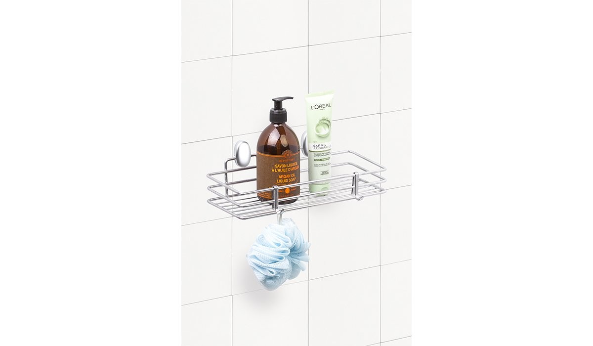 Banyo Raf Dübelli Tek Katlı 13x30 cm Krom