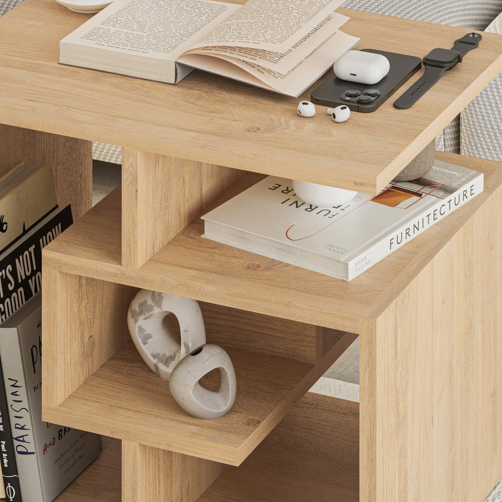 Yan Sehpa Labirent Safir Meşe 54*40*45cm