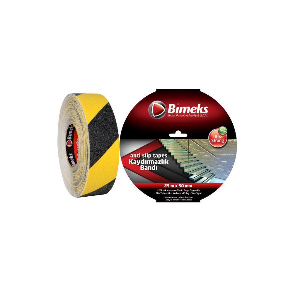 Sarı/Siyah Kaydırmazlık Bandı 25mmx5mt