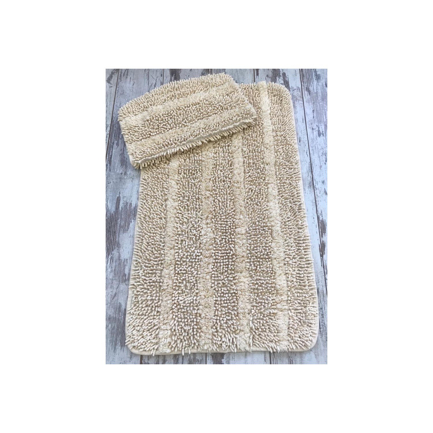 Klozet Paspas Takımı 2Li Bej 60X100 50X60cm