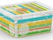 C BOX Saklama Kutusu Çiçekli 19.5*16.5*9.5