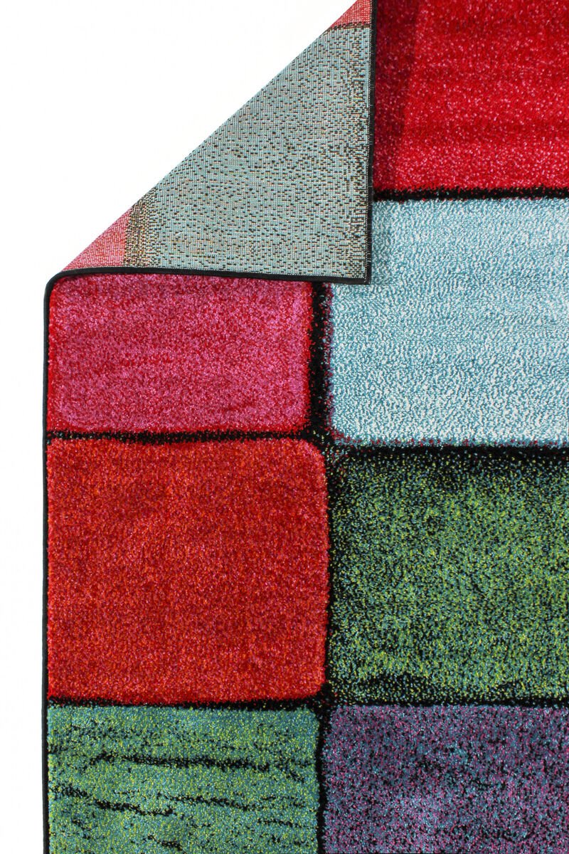 Renkli Halı Kare Desen 160x230