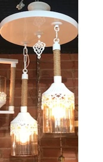 Marakesh Tepsili Avize Beyaz 2li