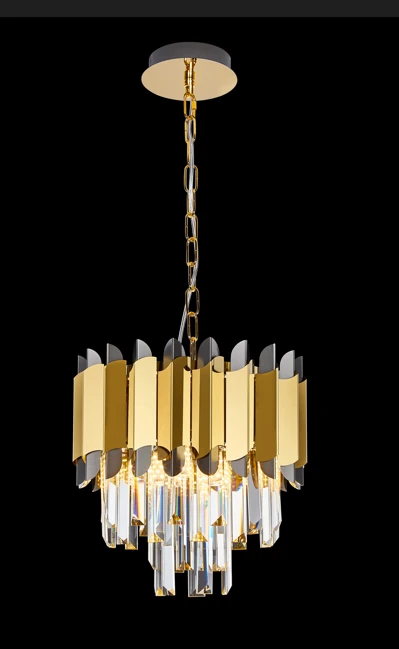 Avize Sarkıt Tekli Kristal Gold