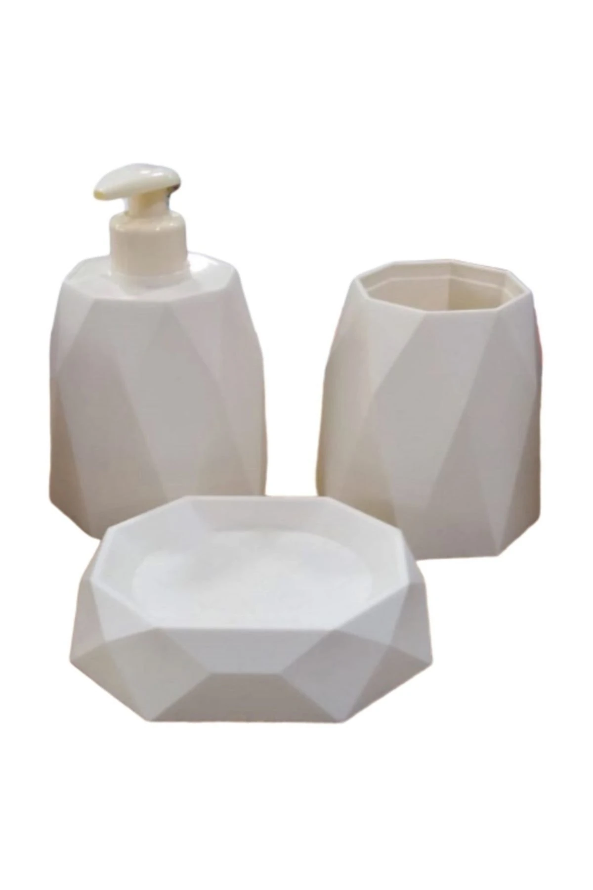 Diamond Banyo Seti 3lü Latte