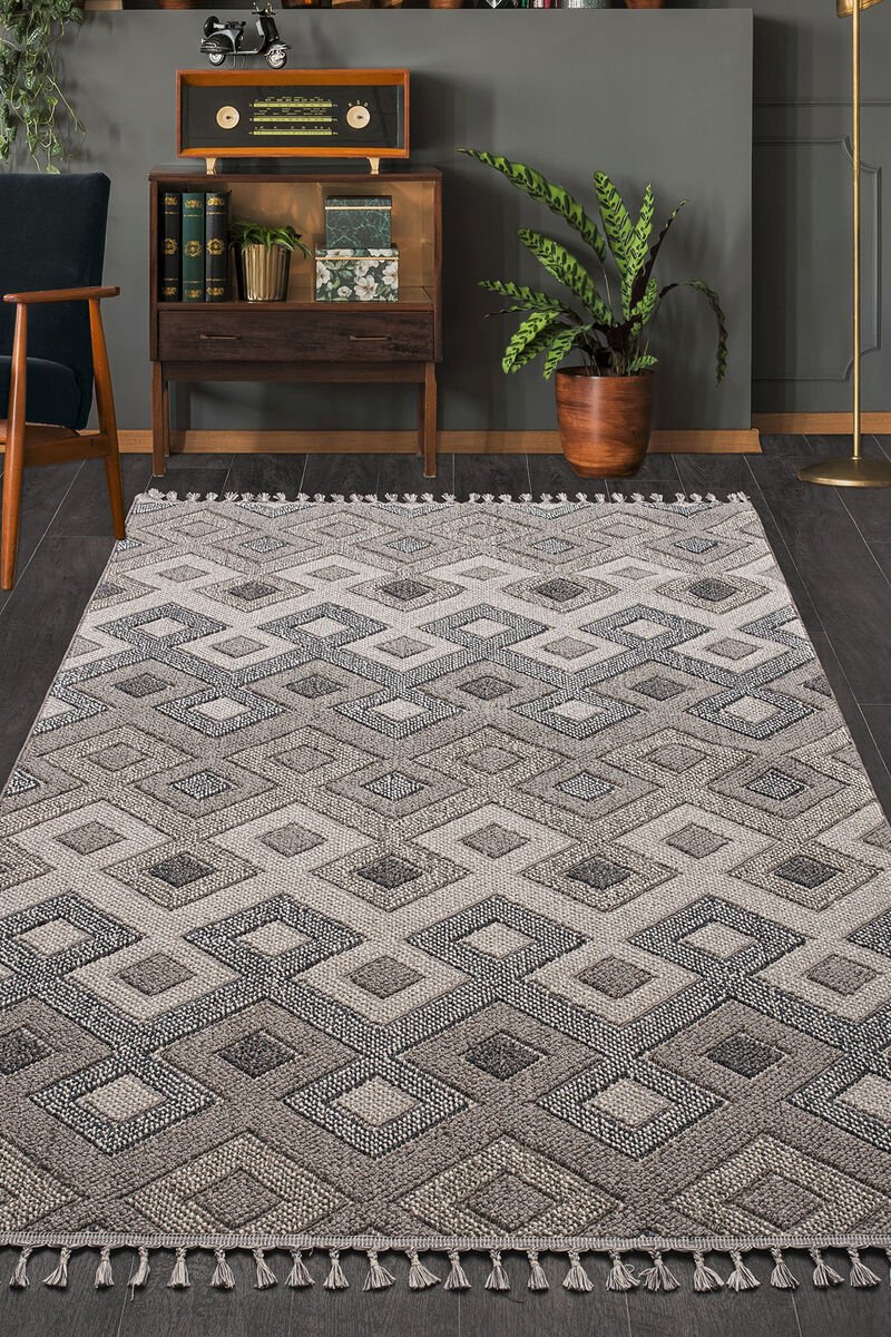 Beverly Halı Bej Gri 120x180