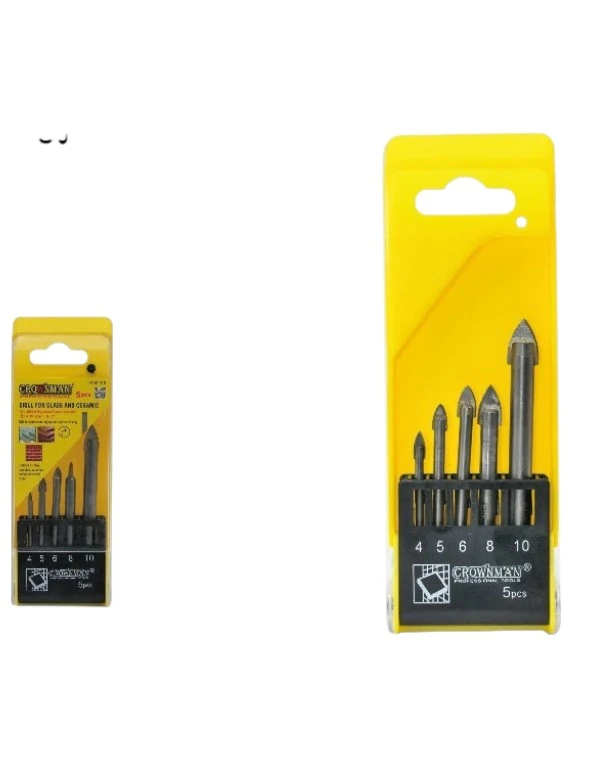 Matkap Ucu Cam ve Seramik 4-5-6-8-10mm 5 Parça