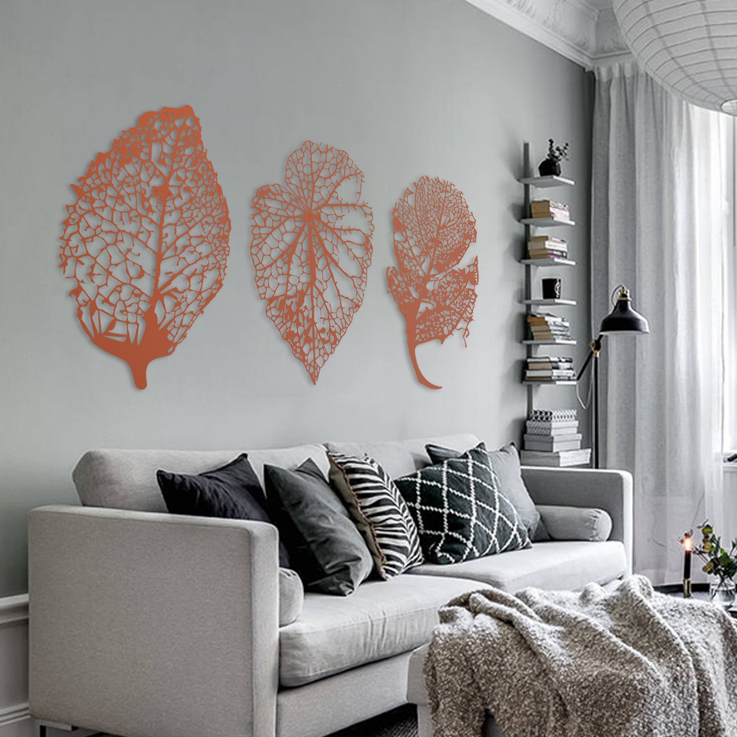 Autumn 3'lü Metal Tablo Bakır 60*99cm