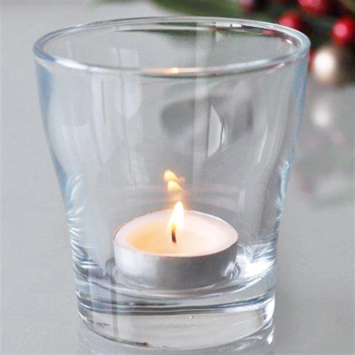 Mumluk Şeffaf Cam Bardak 8x7cm