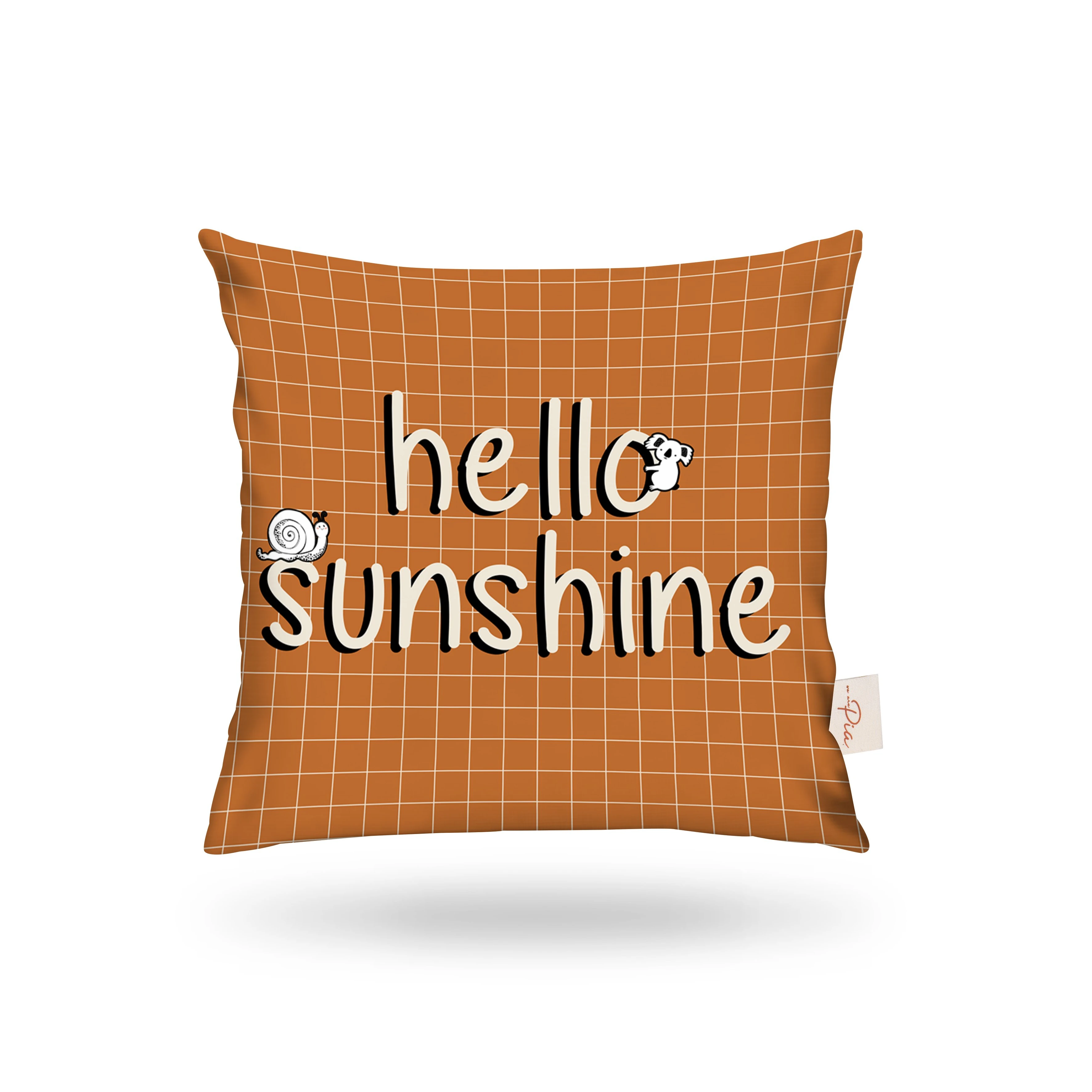 Kırlent Kılıfı Çocuk Desen Hello Yazılı 43x43cm