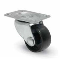 Tekerlek Tablalı Dönerli Siyah 30mm