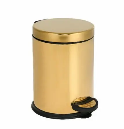 Trash Can Gold 5 lt With Pedal